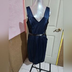 Blue and Black satin dress
